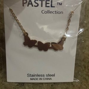 Stainless steel, 3- butterfly 🦋 necklace